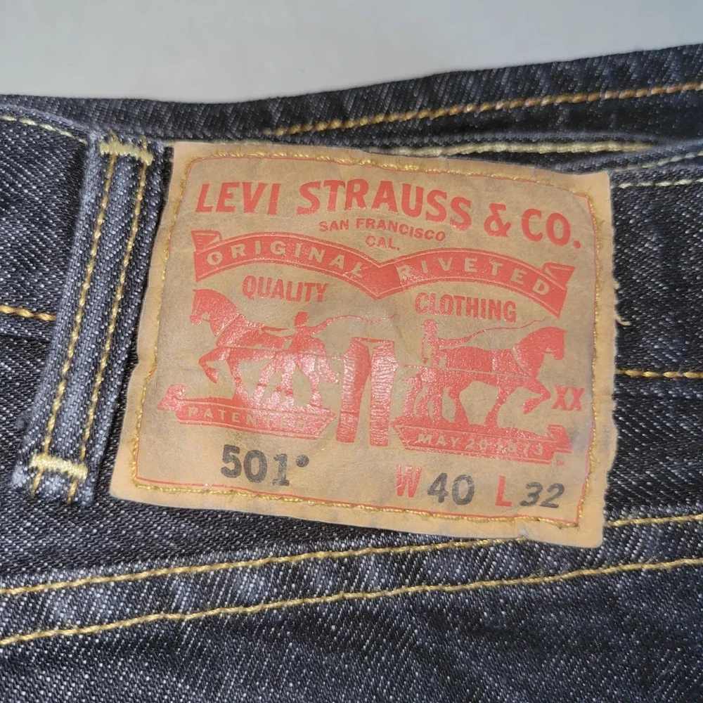 Levi‎ Strauss 501XX Straight Leg Jeans Men's Size 38x30 Black Levi's